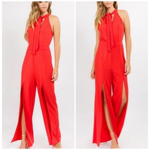 Strut & Bolt Pants - NWT 💋 Sexy Red Jumpsuit with Front Slits - Sz Medium 💋